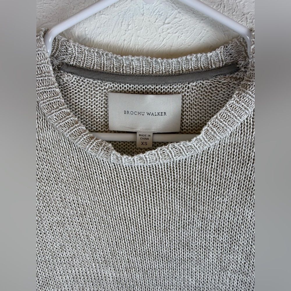 Brochu Walker Linen Long Sleeve Sweater Size XS - Picture 3 of 4